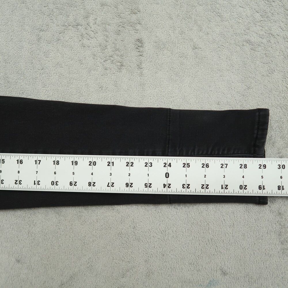 KanCan Jeans Junior's Size 7/27 Black Low-Rise Skinny 29" Inseam Distressed - Picture 5 of 16